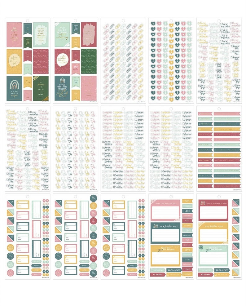 Happy Planner Stickers Pack 1009 Essential Planning/ 1508 Tiny Icons/1220 Caregiver Daily Functional Planning Stickers image 10