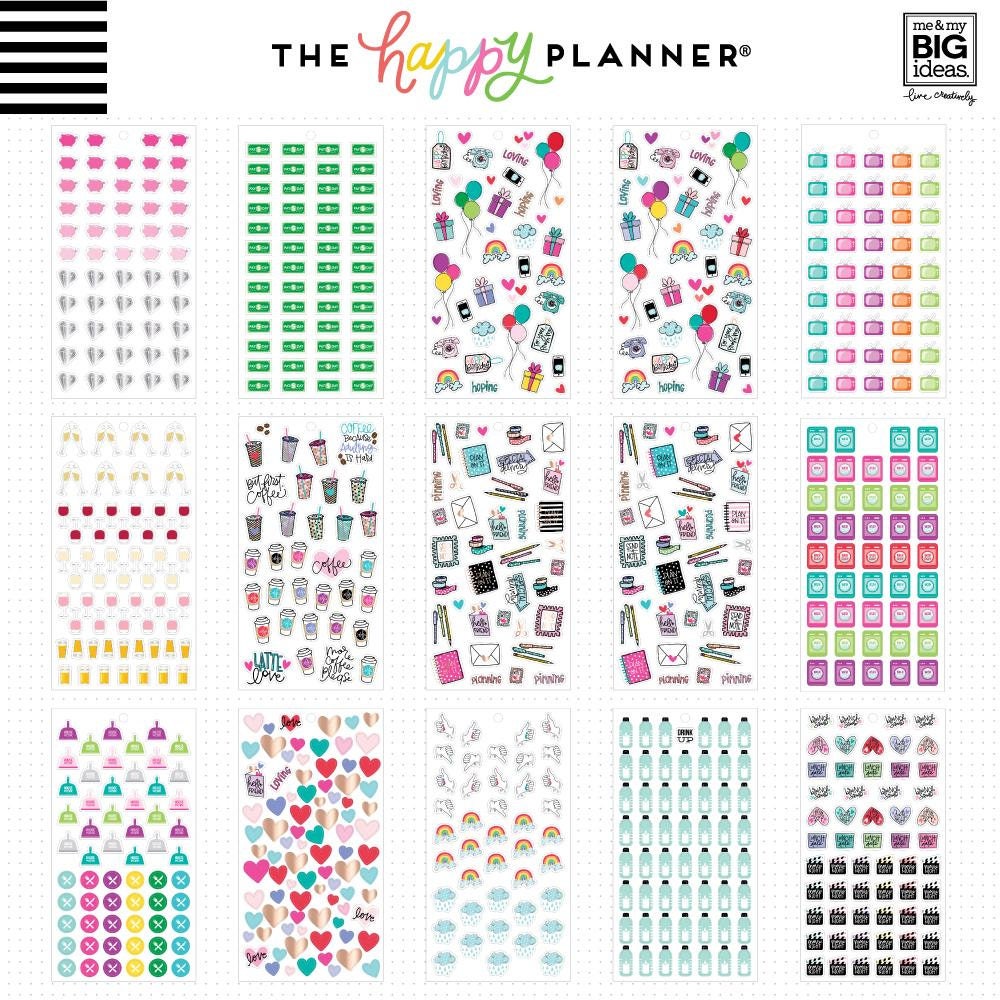 Happy Planner Stickers Pack - 1009 Essential Planning/ 1508 Tiny Icons ...