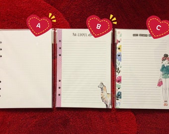 3 Options of Agenda 52 A5 Planner Double-Sided Notepaper Packs by the Paper Studio - Dotted Bullet/Llama Drama/Get Stuff Done - 5.75”x8.25”