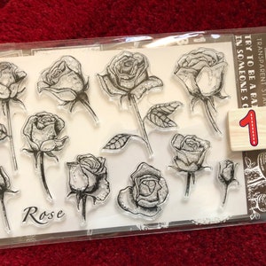 7 Styles of Clear Stamps Set by MOODTAPE Clear Stamps Architecture/Paris Tower/Elizabeth Tower/Roses/Signs 11 x 16cm 1