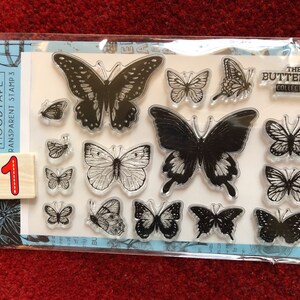 7 Options of Clear Stamps Set by MOODTAPE 11 x 16cm Cafe Menu/Morning Coffee/Art Painting/Butterflies/Seafood/Brunch Stamps 1