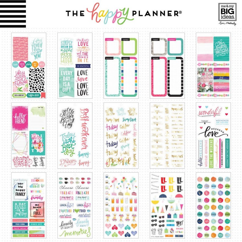 BIG Value Stickers Books by Happy Planner 262 BIG Color Story/459 Such a Good Day/472 Memory Planning image 3