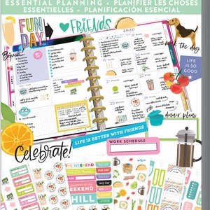 Happy Planner Stickers Pack 1009 Essential Planning/ 1508 Tiny Icons/1220 Caregiver Daily Functional Planning Stickers 1009 Essential