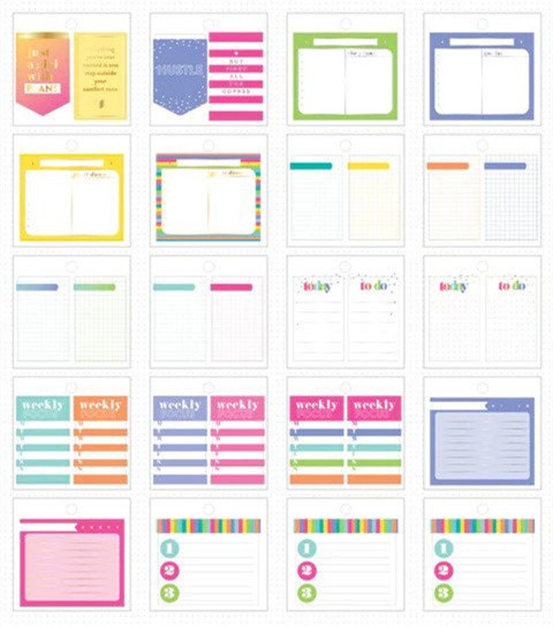 Tiny Sticker Pads by Happy Planner Budget 41pc/Productivity 31pc/Faith 41pc/Colorful Boxes 34pc 3 1/2 x 3 3/8-Budget Planning/Daily Work 画像 5