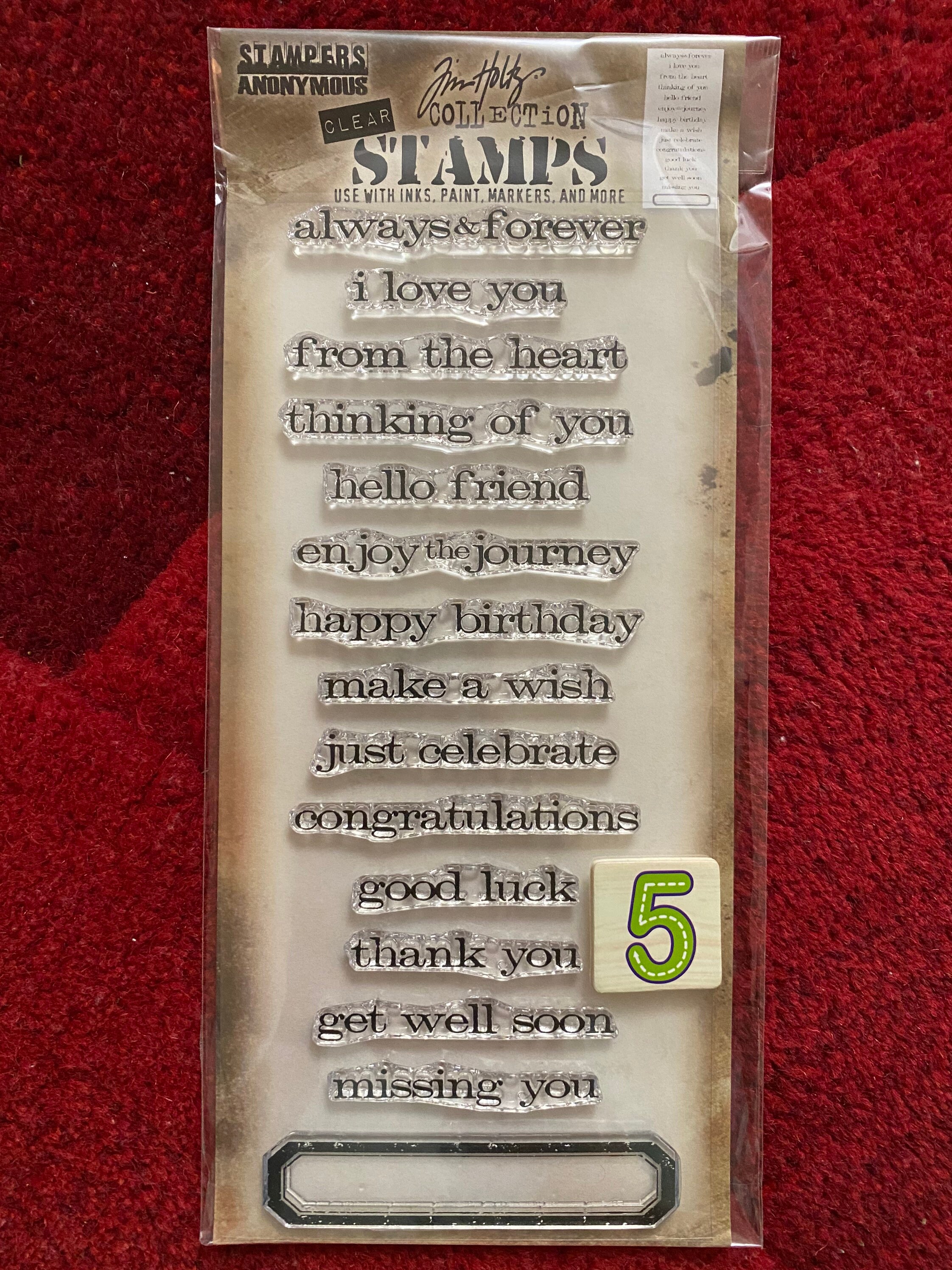 7 Options of Tim Holtz Clear Stamps Sets 4x9.25 Crazy Etsy