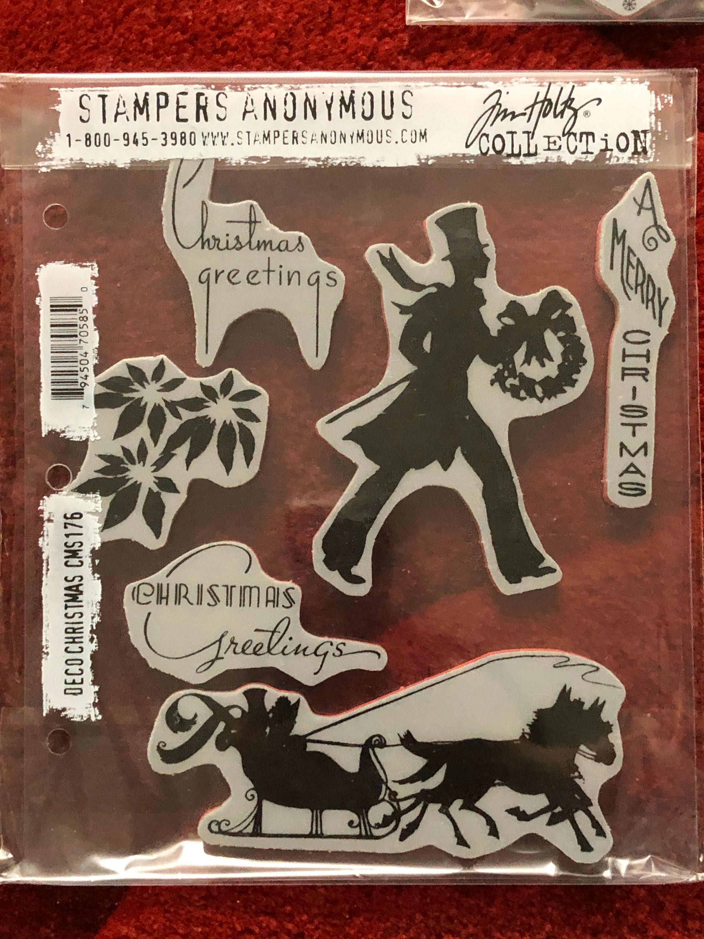 5 Options of Christmas Holiday Rubber Stamps by Tim Holtz Etsy