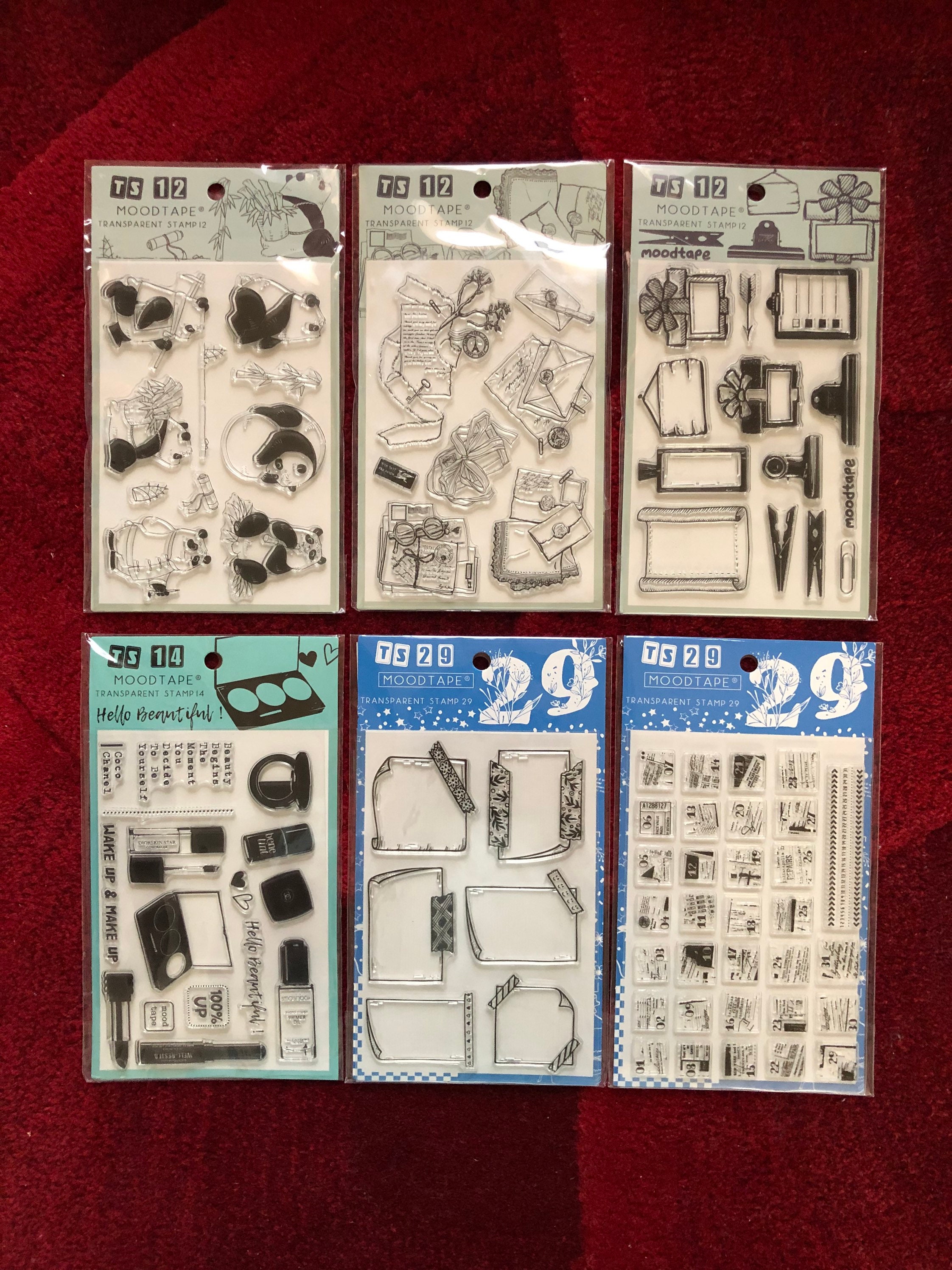 6 Options of Clear Stamps Set by MOODTAPE Etsy UK