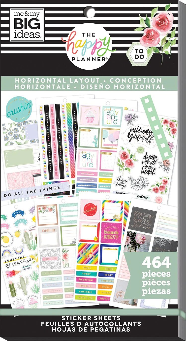 Happy Planner Value Stickers Books - 464 Horizontal Layout/470 Garden