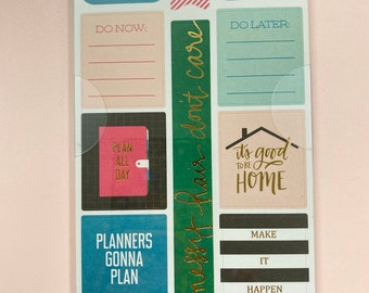 Home Life Foiled Stickers Pack by Agenda 52 the Paper Studio - 15 sheets stickers - 674pc - House Management Themed/Planning Stickers
