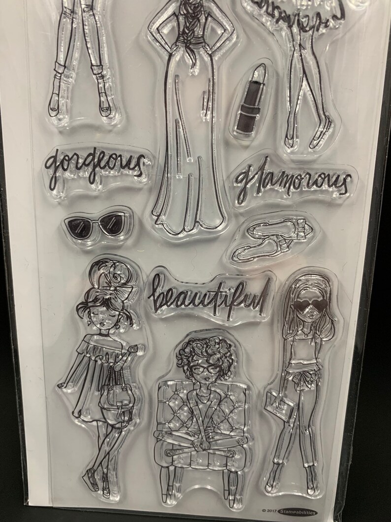 Elle Oh Elle Girls Planner Clear Stamps by Stampabitiea Darling GirlsGorgeous girlsGoalsLady BossFancy Girls Stamps Bossy 14pc