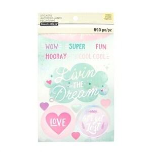 590pc Just Sayin’ Sticker Book by Recollections - 24 sheets of Fun Inspired Sayings Phrases Stickers
