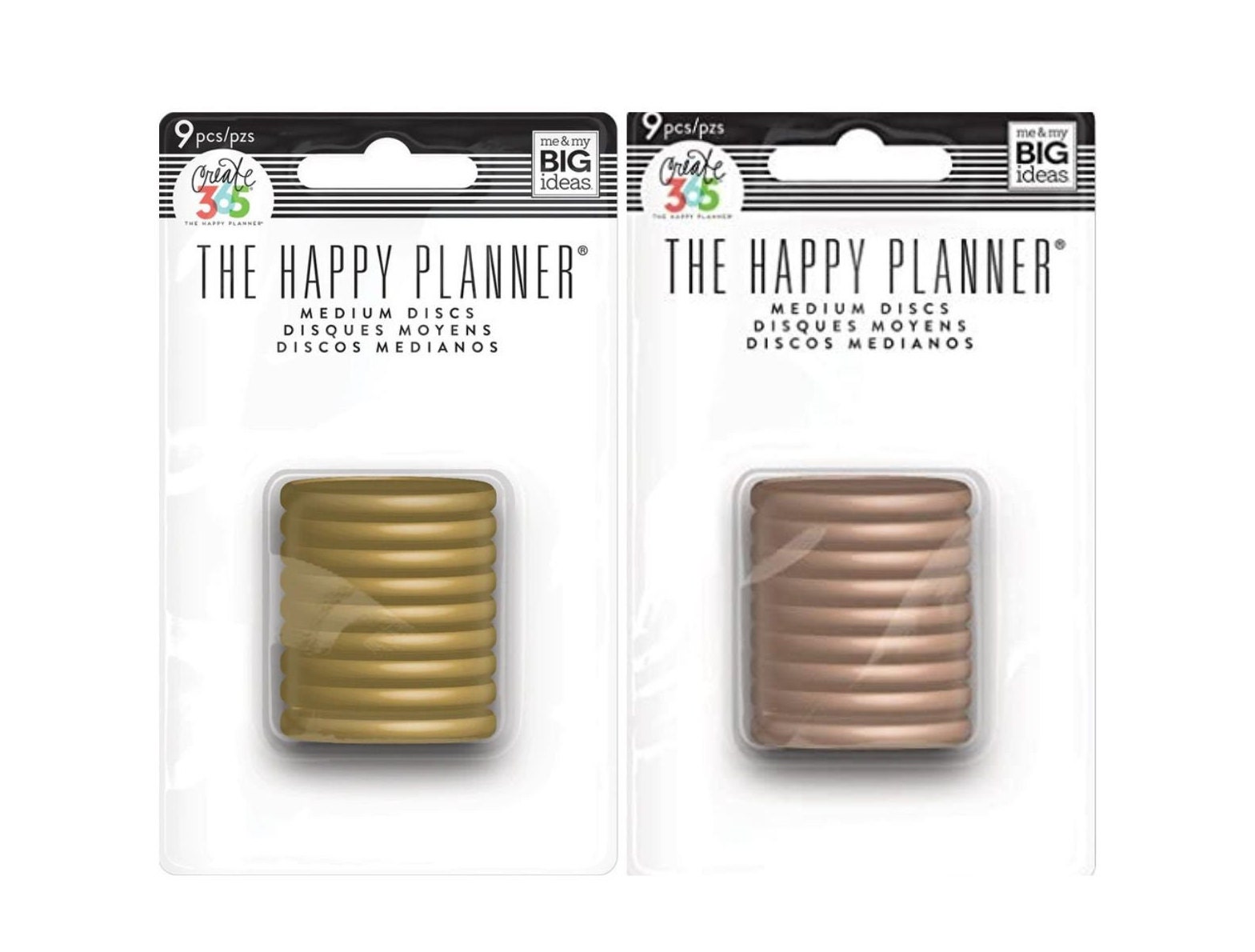 Me &my Big Ideas Create 365 the Happy Planner 9 Gold Binder Rings 1.5 Inch
