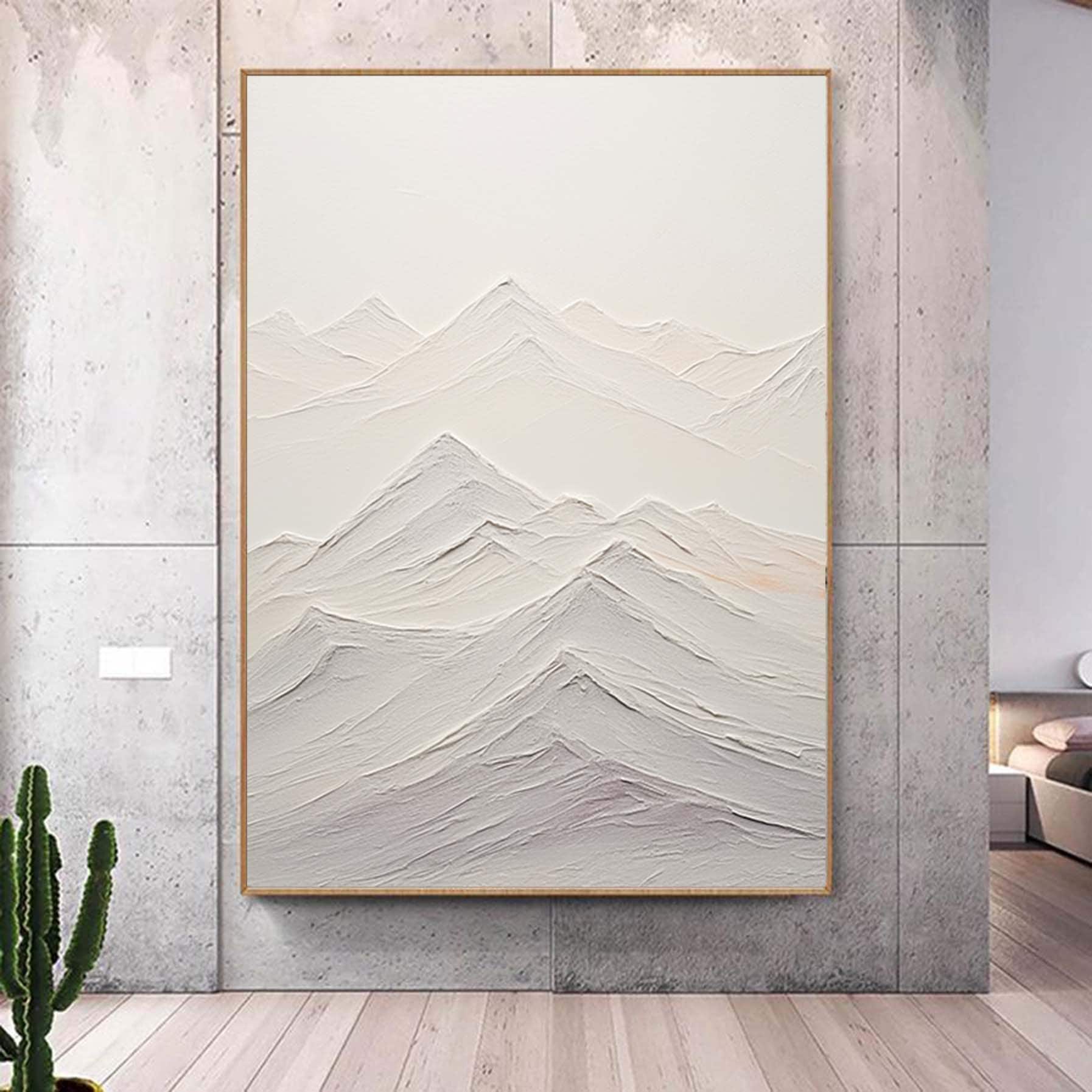Palette Knife Landscape Art,abstract Mountain Wall Art,minimalist Extra