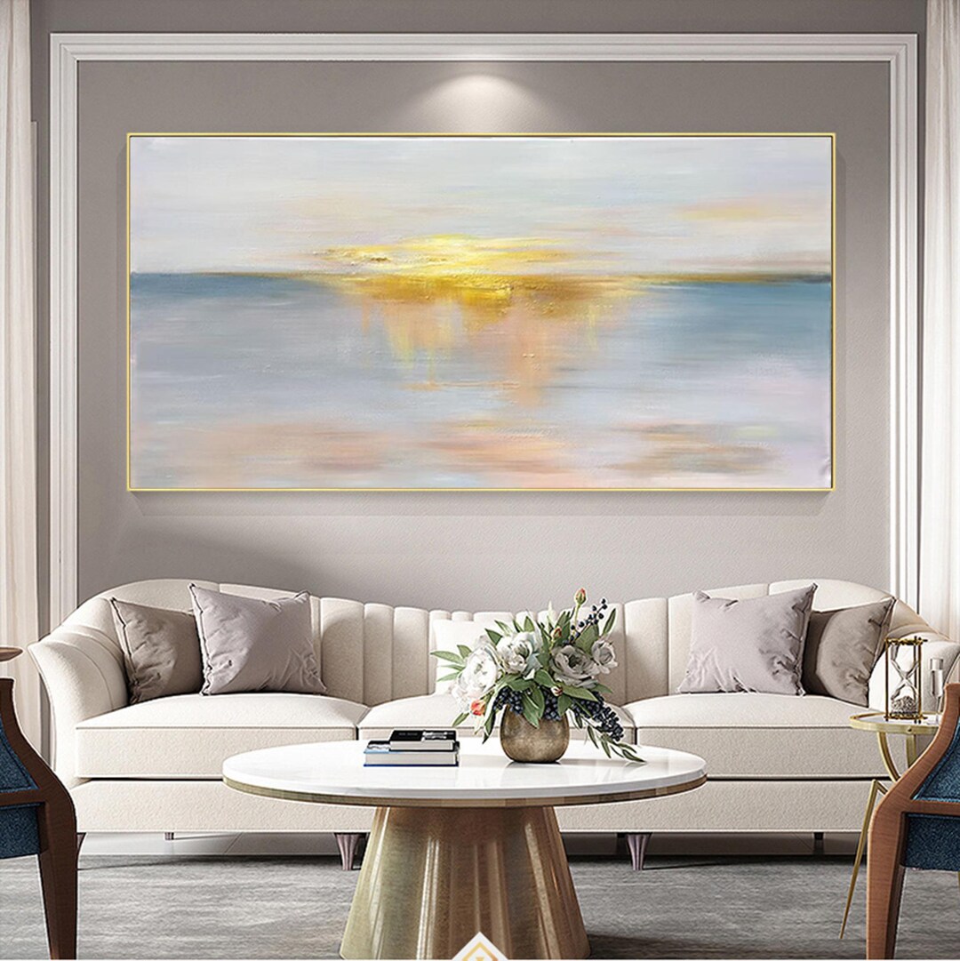 Extra Large Ocean Sunset Painting on Canvas Big Painting Large Wall Art ...