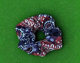 Indigenous Print Hair Scrunchies | NAIDOC 2026 Scrunchies | Aboriginal Print Scrunchie | Upload your design or FREE Design only MOQ 50 units