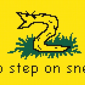 PDF: &quot;No Step on Snek&quot; Cross Stitch Pattern