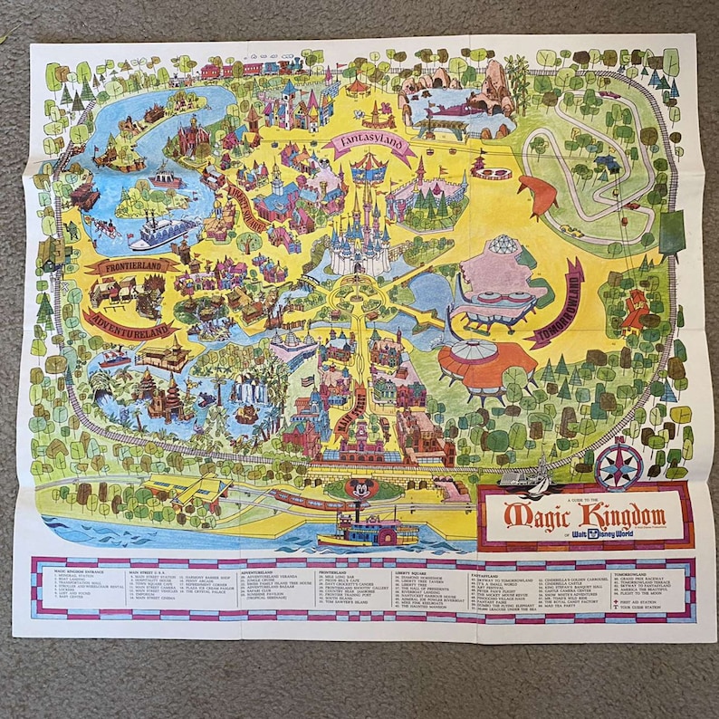1971 Walt Disney World Magic Kingdom Map Etsy Ireland Il 794xN.4928654425 4u83 