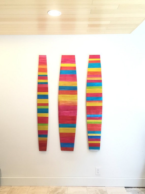 Large Wall Art Metal Rainbow Colorful