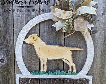 Labrador Retriever Lab Family Name/Welcome Sign Door Hanger