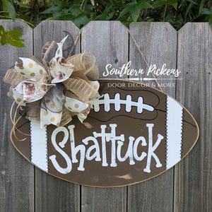 Football Door Hanger | Vintage Football Distressed Door Hanger | Rustic Football Door Hanger | Sports Door Hanger | Football Fan Gift