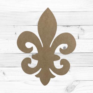 Fleur-de-lis Wood Door Hanger Blank | Wood Blanks | Fleur-de-lis Unfinished Door Hanger Blank Shapes | Fleur-de-lis MDF Wood Blank Shape