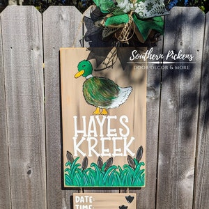 Rustic Duck Hospital Baby Door Hanger