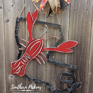 Deurhanger Louisiana langoesten | Louisiana-langoesten | Woondecoratie langoesten | Louisiana-decor | Cajun-decor | Crawdaddy Louisiana