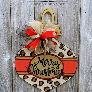 Deurhanger ornament met luipaardprint