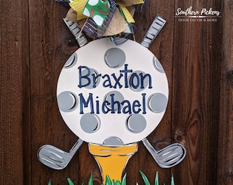 Golf Themed Hospital Baby Door Hanger