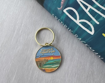 My Friends Book Inspired Keyring | "I Love You & I Believe in You" Quote, Ocean Scene