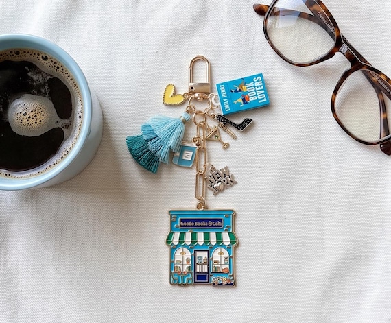 Book Lovers Bag Charm | Emily Henry Inspired, Goode Books Cafe, NYC, Martini, Heels