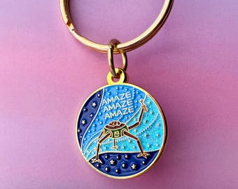 Project Hail Mary Keychain | Rocky Enamel Glitter Alien Keyring