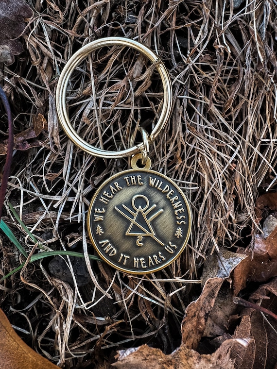 We Hear The Wilderness & It Hears Us | Yellowjackets Symbol Antique Metal Keyring | Inspired by Horror TV Show