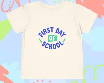 Camiseta para niños pequeños con el primer día de clases: camiseta especial y memorable de manga corta para niños