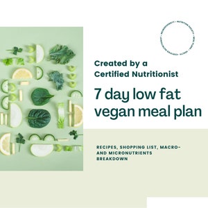 Vegan low fat meal plan