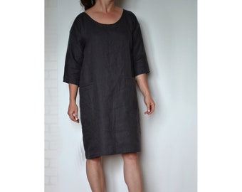 Plus size dress, Plus size linen dress, Linen dress, Womens Dresses, Loose dress, Linen clothing, Oversized dress, linen dress for women