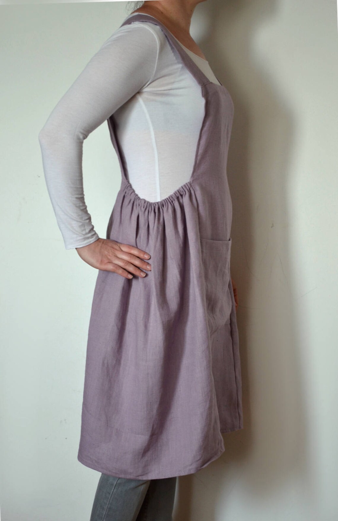 Apron Dress Linen Apron Dress Artist Apron Woman Apron Etsy