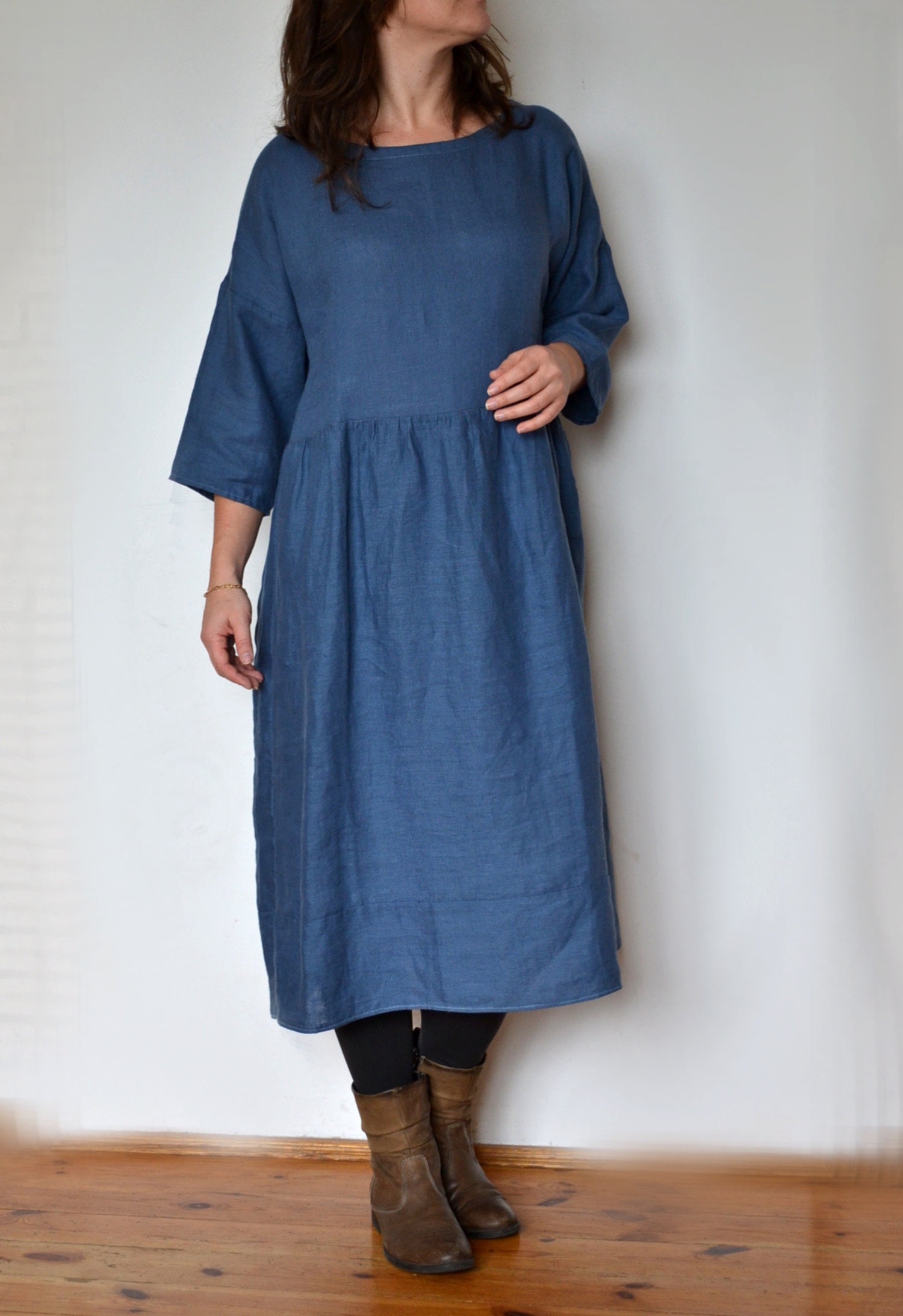 Linen Dress Women Linen Loose Dress Plus Size Linen Dress - Etsy