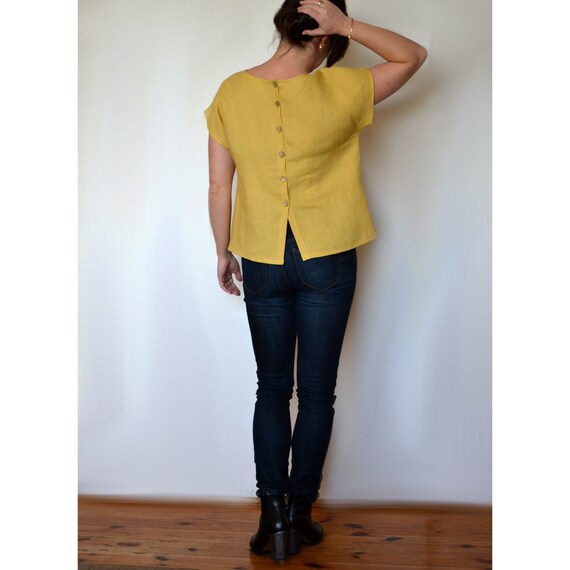 womens linen summer tops