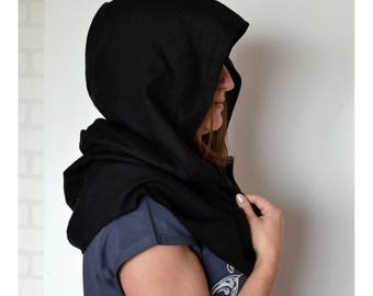 Scarf Hood, Hooded scarf, Summer Scarf Hood,Linen Scarf Hood,  Winter Hat, Infinity Scarf Hood, Woman Scarf, Hood Scarf, Gift for her, gifts