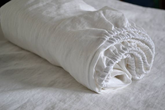 linen fitted cot sheet
