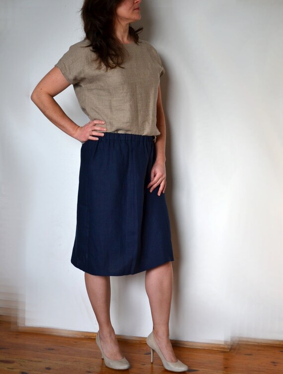 Mid length top a line skirts