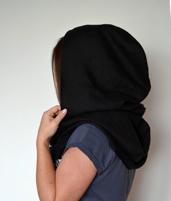 Scarf Hood, Hooded Scarf, Summer Scarf Hood,linen Scarf Hood