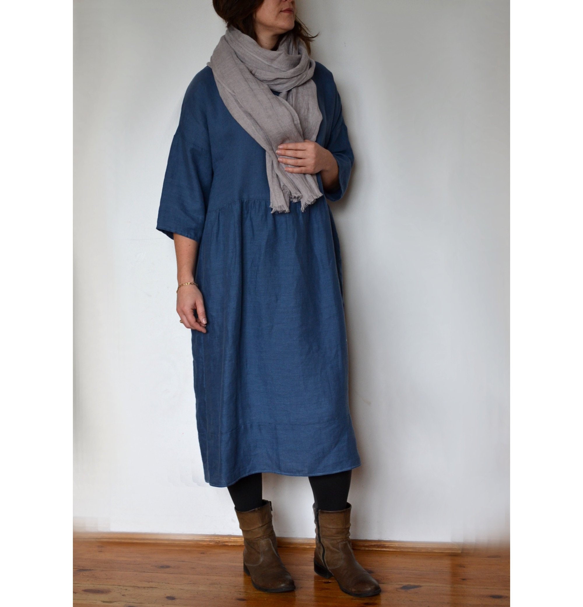 Linen Dress Women Linen Loose Dress Plus Size Linen Dress - Etsy