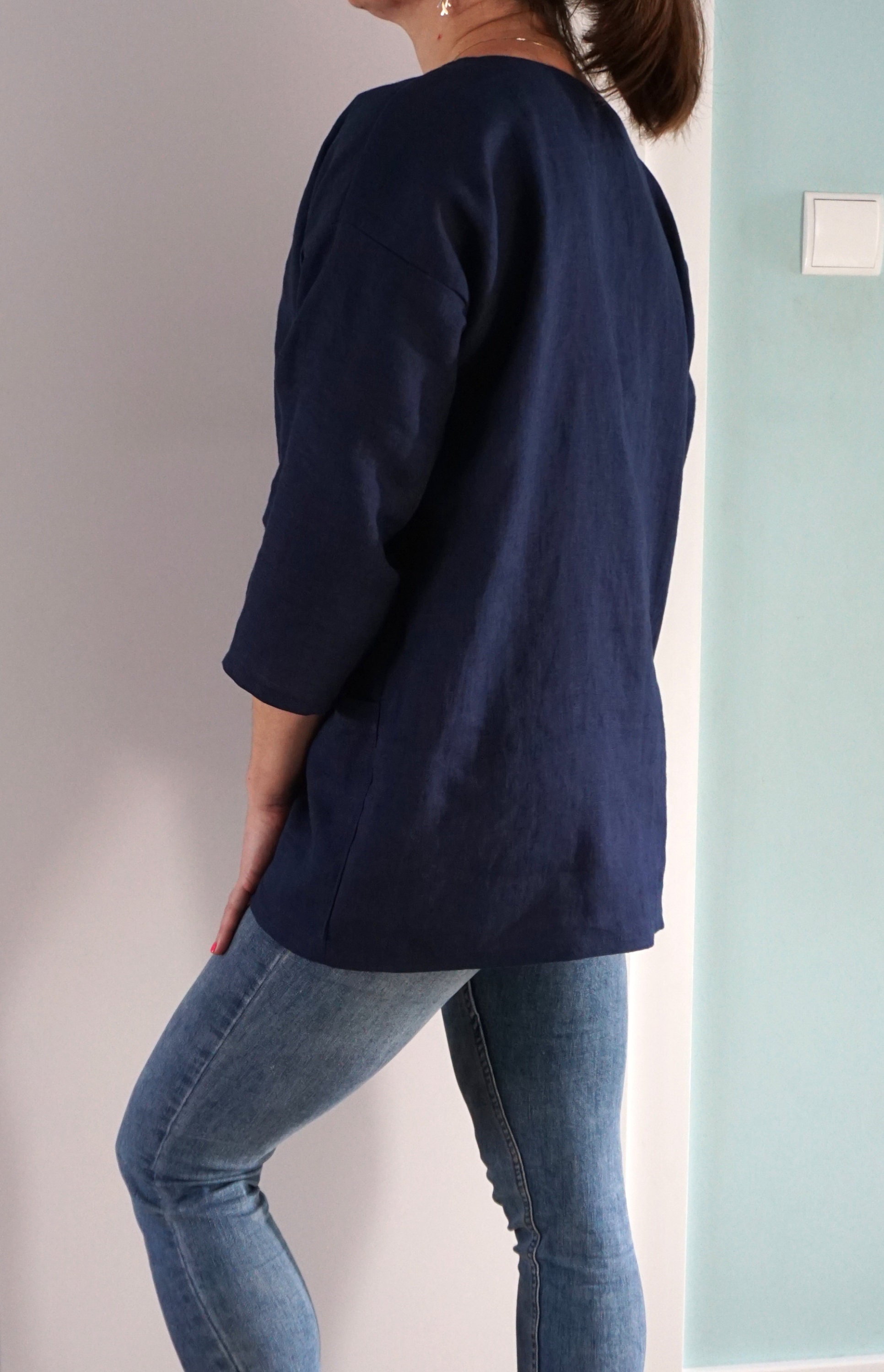 Plus Size Linen Blouse Linen Blouse Plus Size Top Linen Etsy