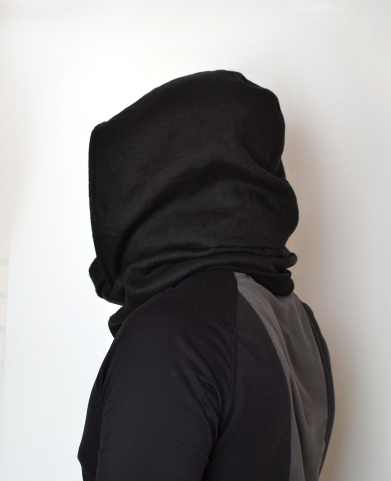Men's hooded cowl Men cowl fleece Unisex hood Hood Etsy