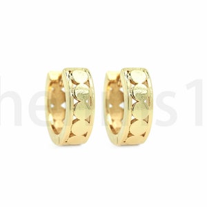 Gespenschte Ohrringe, Micropavé CZ Pierced Ohrringe, 18K Gold filled Runde Ohrringe, Geschenk für Sie, DIY Schmuckzubehör, 12x13,5x4,3mm
