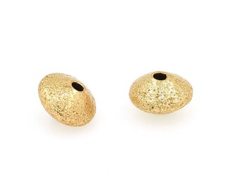 10 pcs,18K Gold Filled Hammered Beads, Diamond Spacer Beads, Spacer Bead Charm, Cube Beads, DIY Bracelet Necklace Accessory,4.5x7mm
