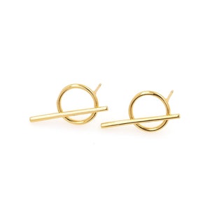 1 Pair,18K Gold Filled Round Studs, Swivel Earrings,  Large Micropavé CZ Round Earrings, Dainty Earrings, Gift for Her, 24.8x13x12mm