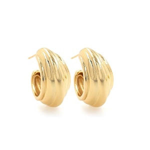 Maan oorbellen, 18K goud gevulde oorbel charme, Thiak oorbel, doorboorde oorbellen, cadeau voor haar, DIY sieraden maken leveringen, 29.5x28x1.5mm